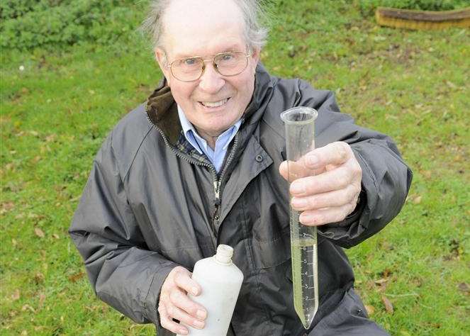 Ken Beal, of Barnlands Farm, Eastchurch, has been monitoring the rainfall on the island since 1990