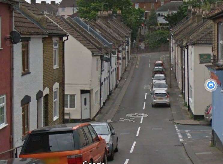 Robert Deadman was arrested after the incident in Southill Road, Chatham. Picture Google