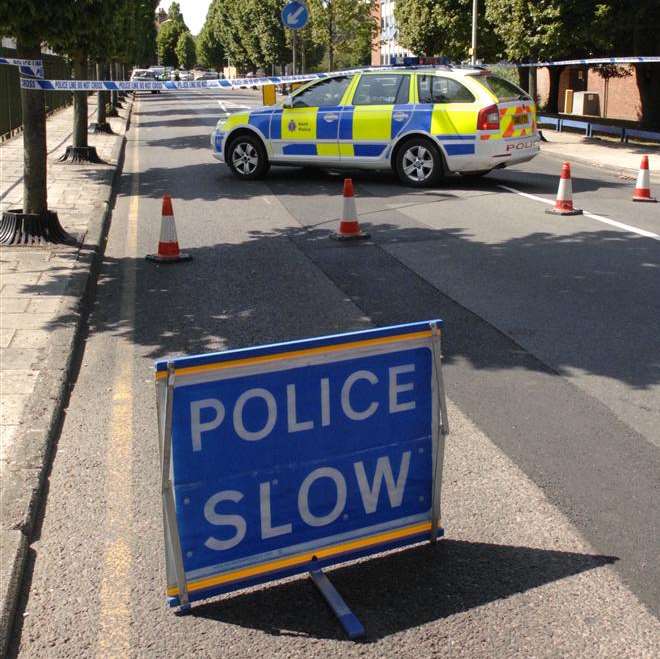 Police at an accident. Library picture