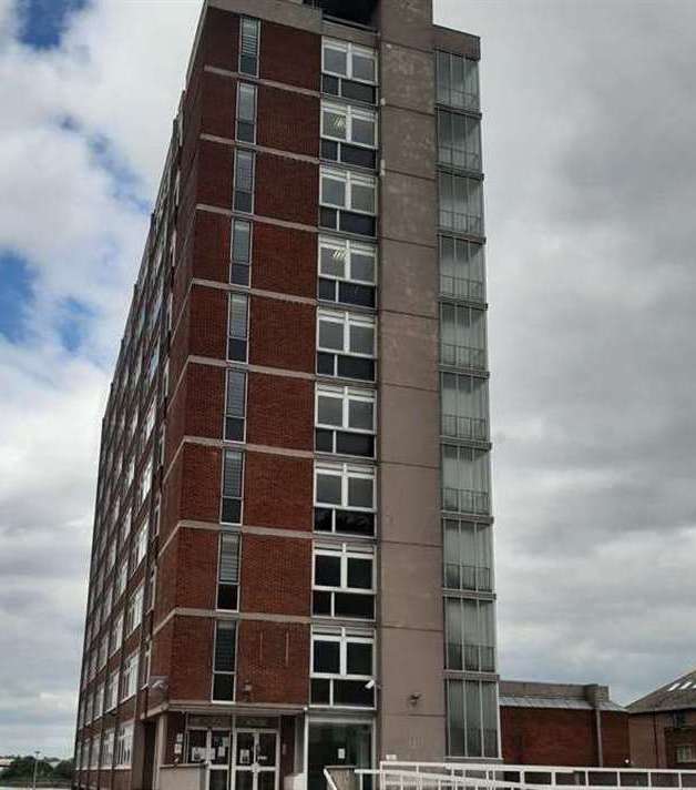 Chatham tower block, Anchorage House has been converted into flats for the homeless