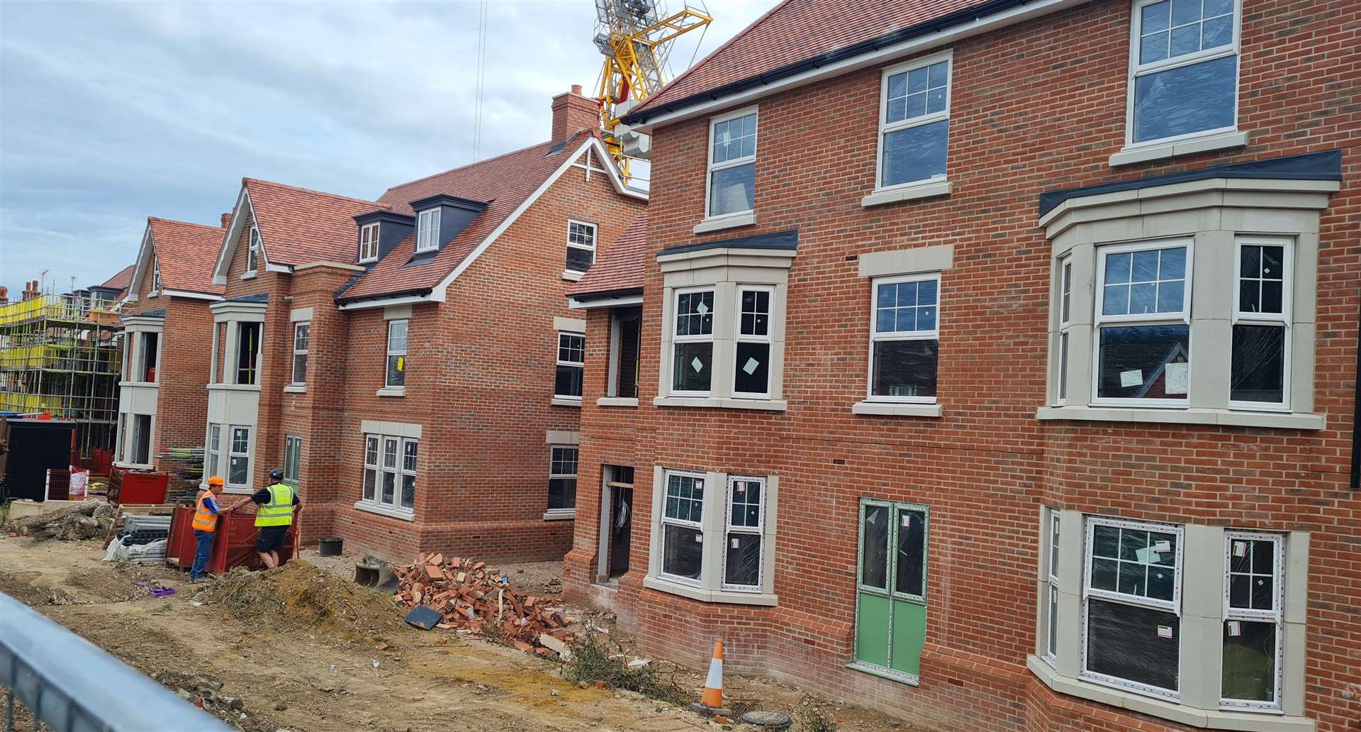 The McCarthy Stone development in New Dover Road, Canterbury, under construction