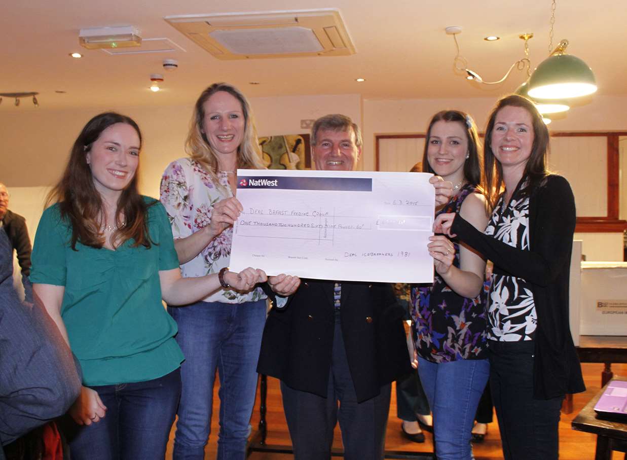 Deal Breast Feeding Support Group received a cheque