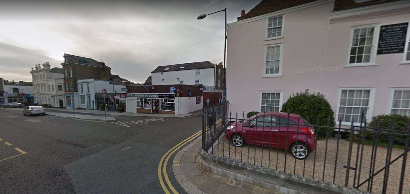 The incident happened close to the junction of South Street and Middle Street in Deal. Picture: Google