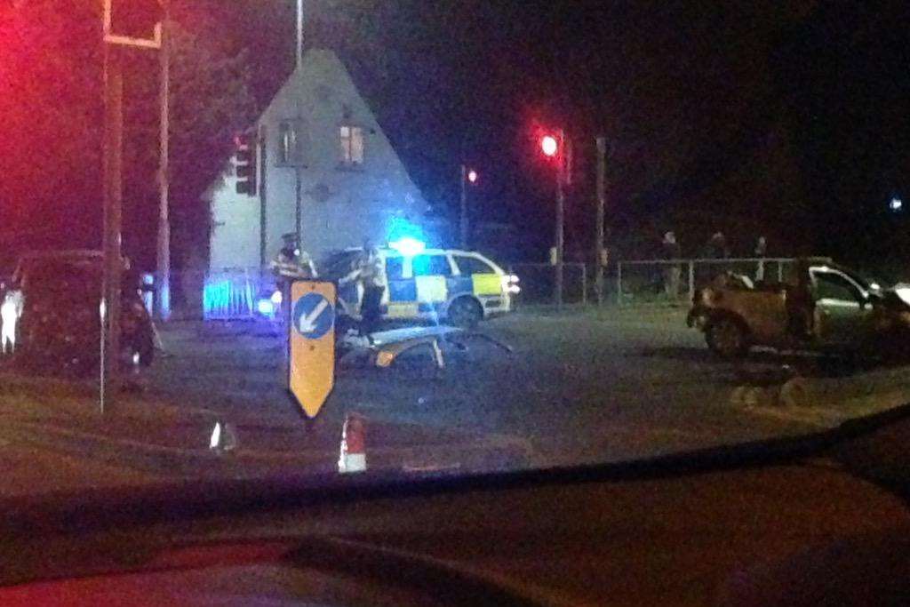 Two cars were involved in a head on collision in Princes Road. Pic by Hannah Eastwood