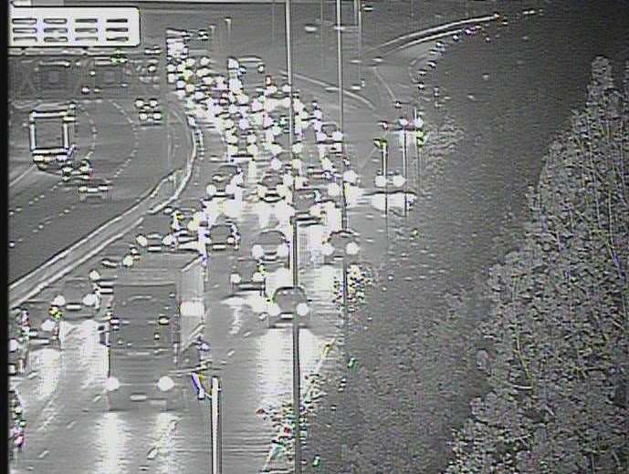 A crash has been reported on the A2 coastbound stretch between the M25 and Bean Interchange near Bluewater. Picture: National Highways
