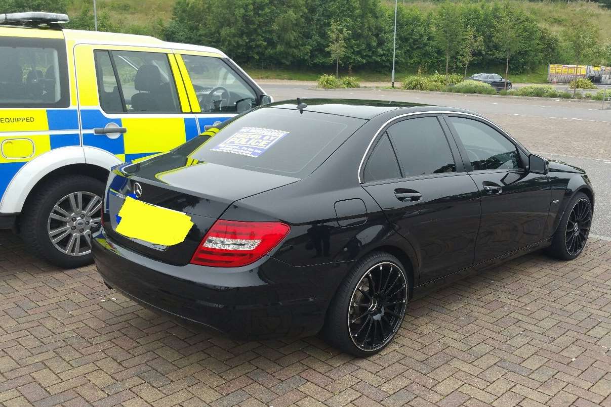 The car has been seized by Kent Police road officers. Picture: Kent Police RPU