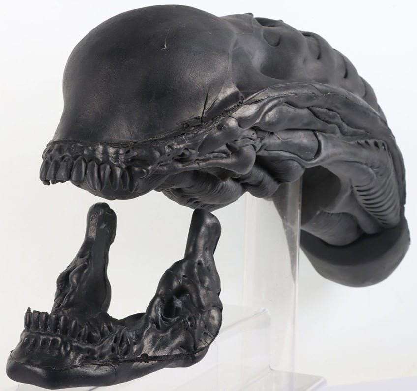 An Alien’ special effect resin head From Aliens 3, valued between £1.000 and £1,500. Photo C&T Auctioneers and Valuers