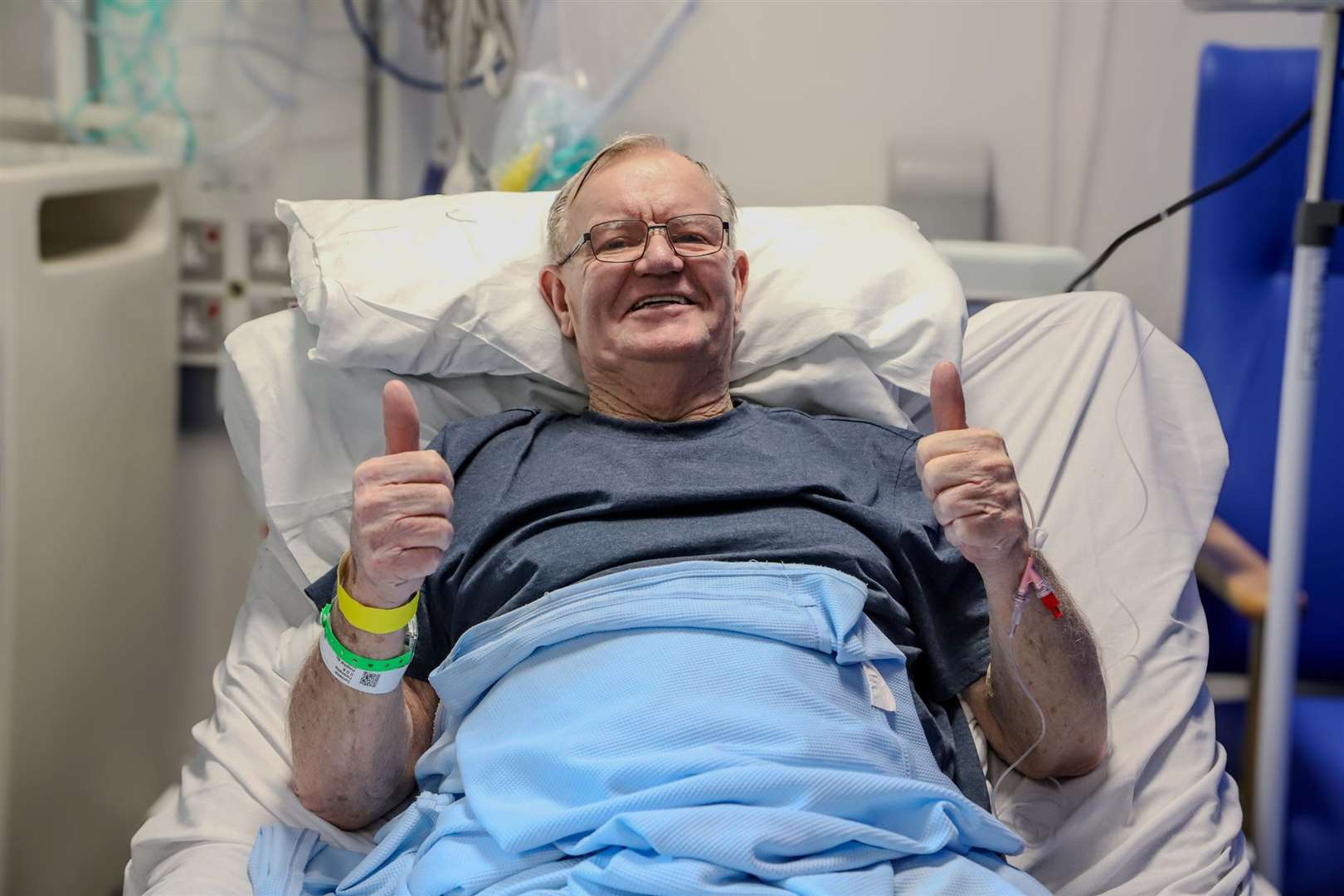 Gerald Nibbs, 77, was one of the first patients to be treated. Picture: NHS