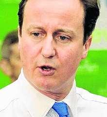 Conservative leader David Cameron speaks at Gillingham's Sunlight Centre. Picture: Andy Payton