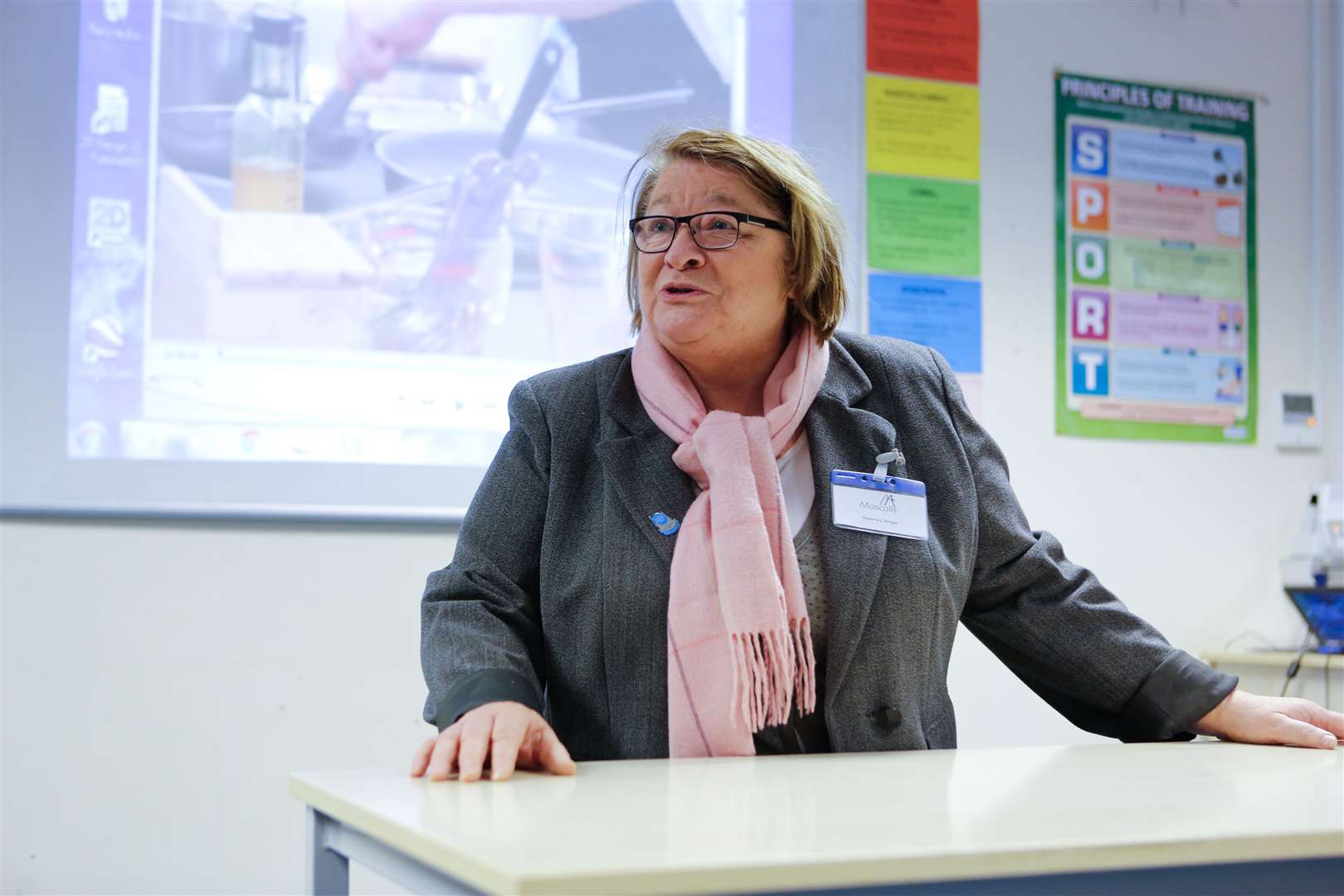 Celebrity Chef Rosemary Shrager at Mascalls School, Paddock Wood, giving a talk. Picture: Matthew Walker