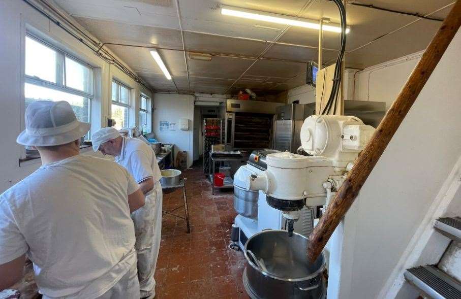 The bakery where bakes and cakes are made