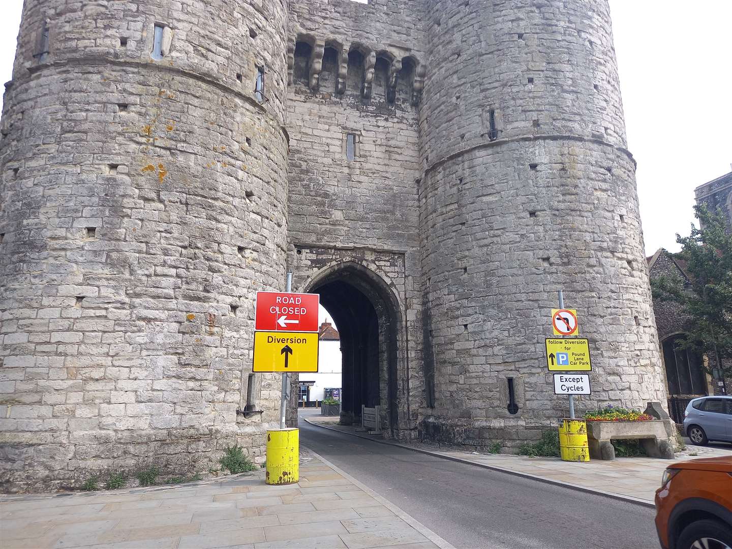 The gang attack happened near Westgate Towers in Canterbury