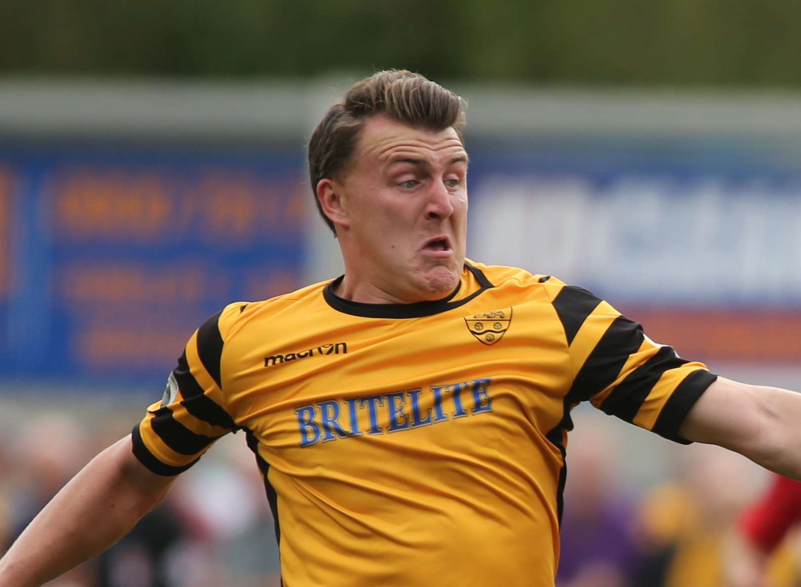 Maidstone forward Alex Flisher Picture: John Westhrop