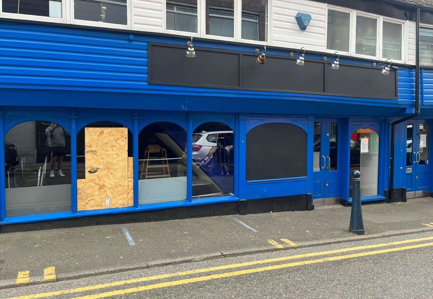 Deep Blue in Maidstone, at the corner of Union Street and Week street, has closed