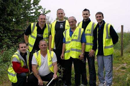 Sky engineers on charity walk for former colleague