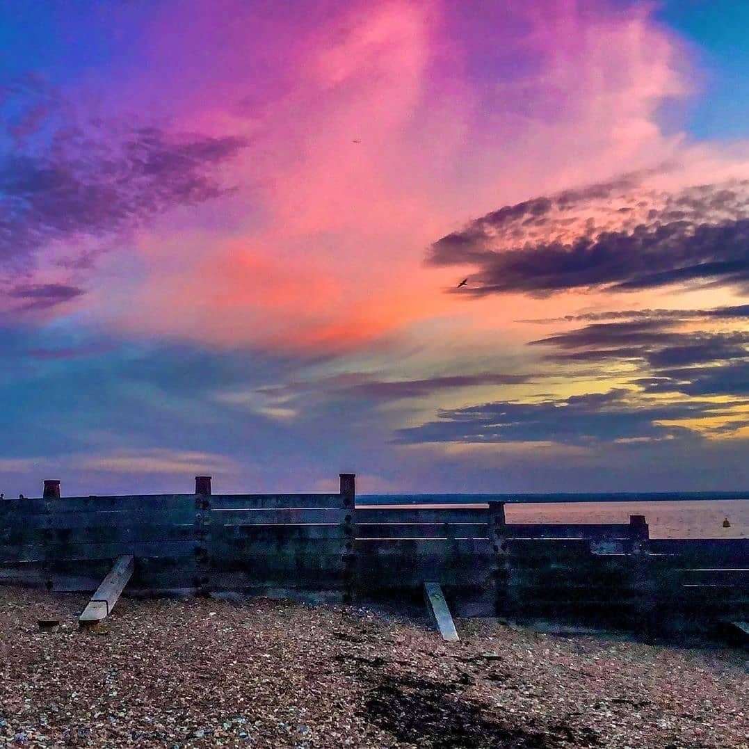 Multicoloured skies in Whitstable. Picture: @happy_little_views