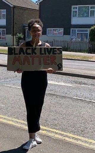 Tanisha Wynter takes to the streets of Ashford Picture: Taya Mariie