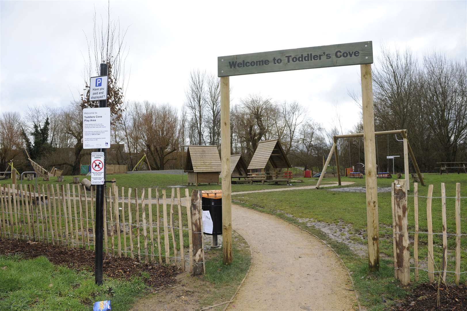 The man's tent was torched at Toddler's Cove play area in Canterbury