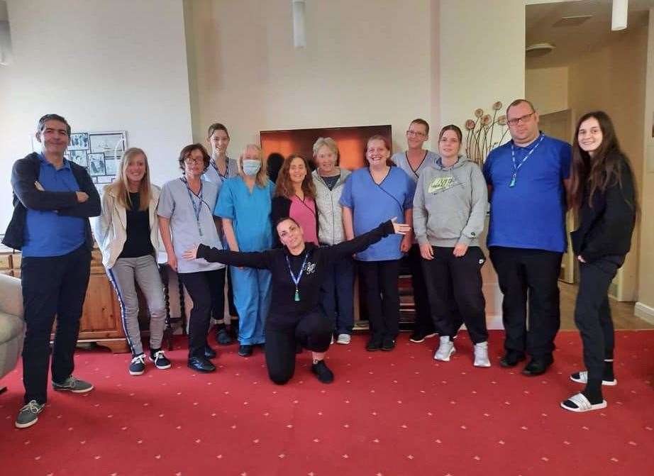 The members of staff who moved in to St Peter's care home in Herne Bay during the lockdown. Picture: Harriet Rose John/Facebook