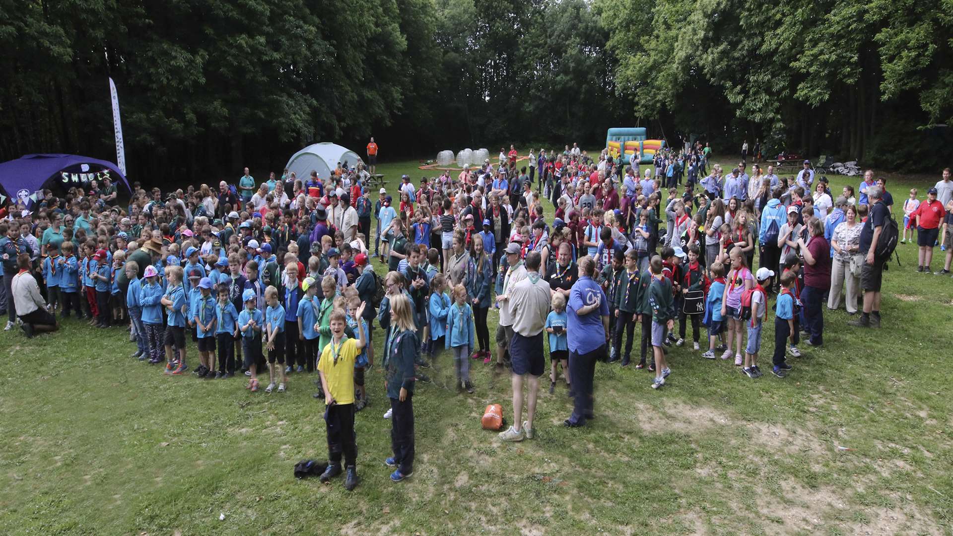Medway Scouts gather for the district fun day at Buckmore Park