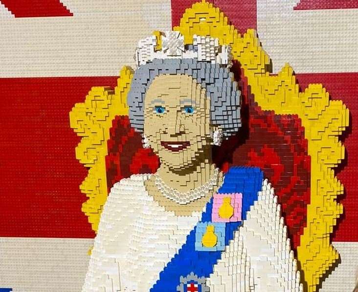 The life-sized Lego model of the Queen in Hamleys