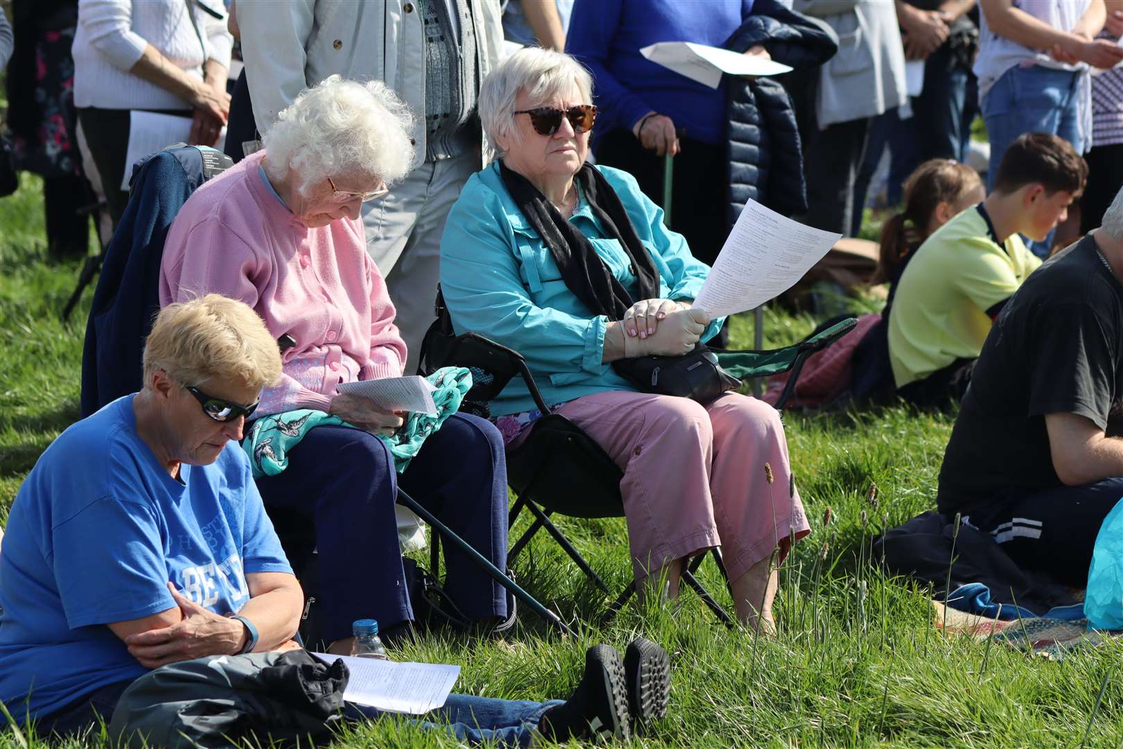 Some of the crowd at Sheppey's traditional Good Friday Easter service