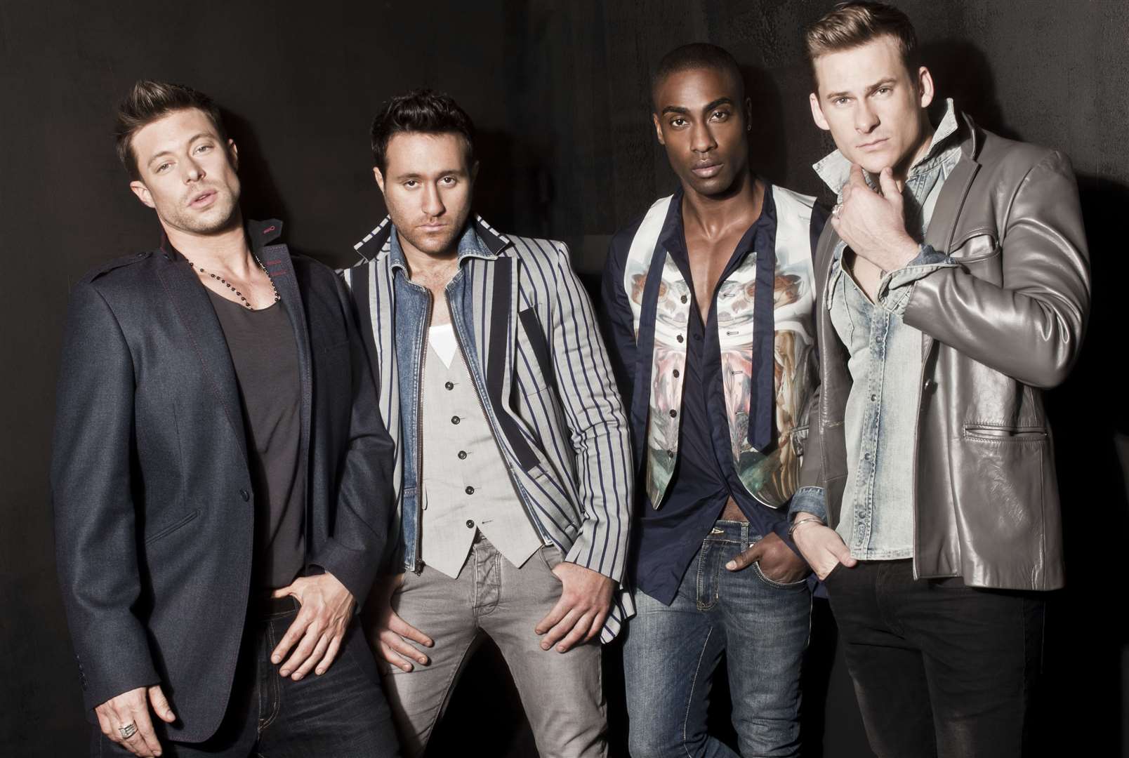 Lee Ryan, far right, was a member of the boyband Blue. Photo: Charlotte Sweeney.