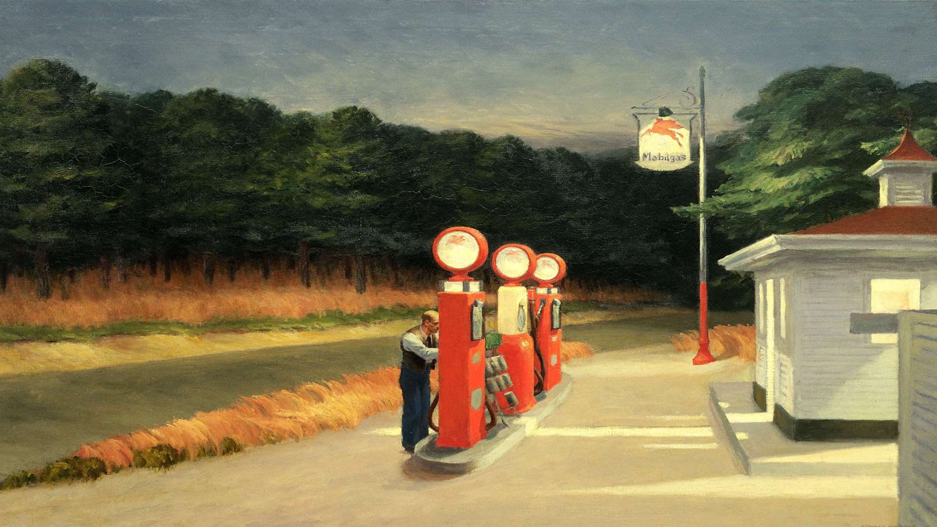 Edward Hopper’s Gas (1940). Supplied by Museum of Modern Art, New York