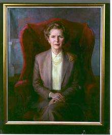 Margaret Thatcher painting at Hever Castle