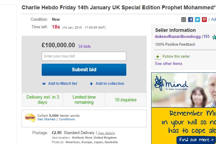 A 'fake' £100,000 bid was placed on the magazine yesterday