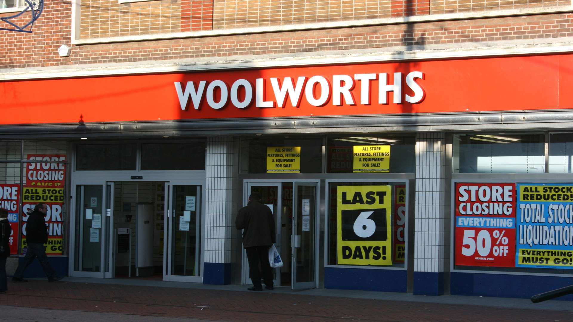 Woolworth's in Ashford High Street, just six days before it shut up shop in 2008