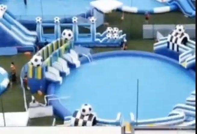 The Ramsgate water park will include slides, pools and a NERF gun zone. Picture: Inflatable Fun Park/Instagram