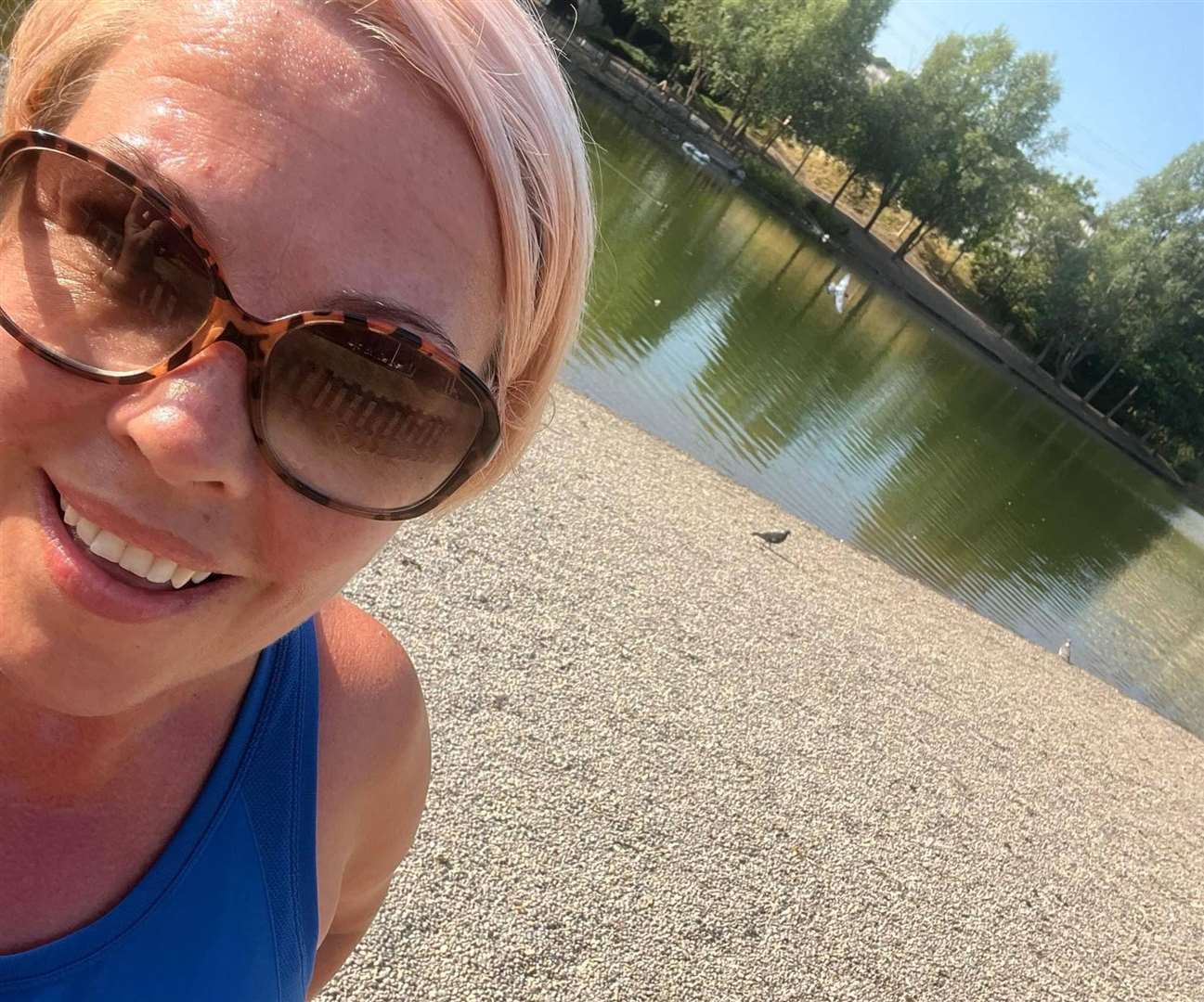Lisa Ayres enjoys running around the lakes at Bluewater