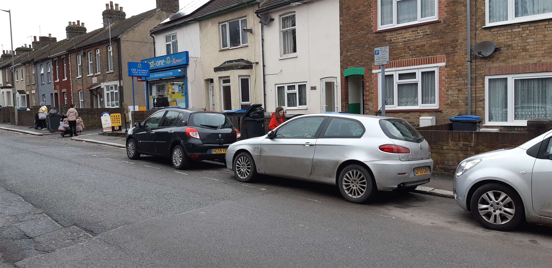 Parking on Coombe Valley Road. It is not known whether these vehicles belong to residents or hospital visitors