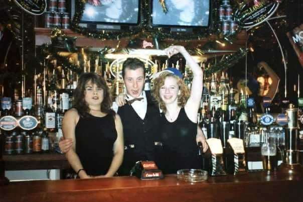 Good times behind the bar in the 90s. Picture: Kev Goodwin