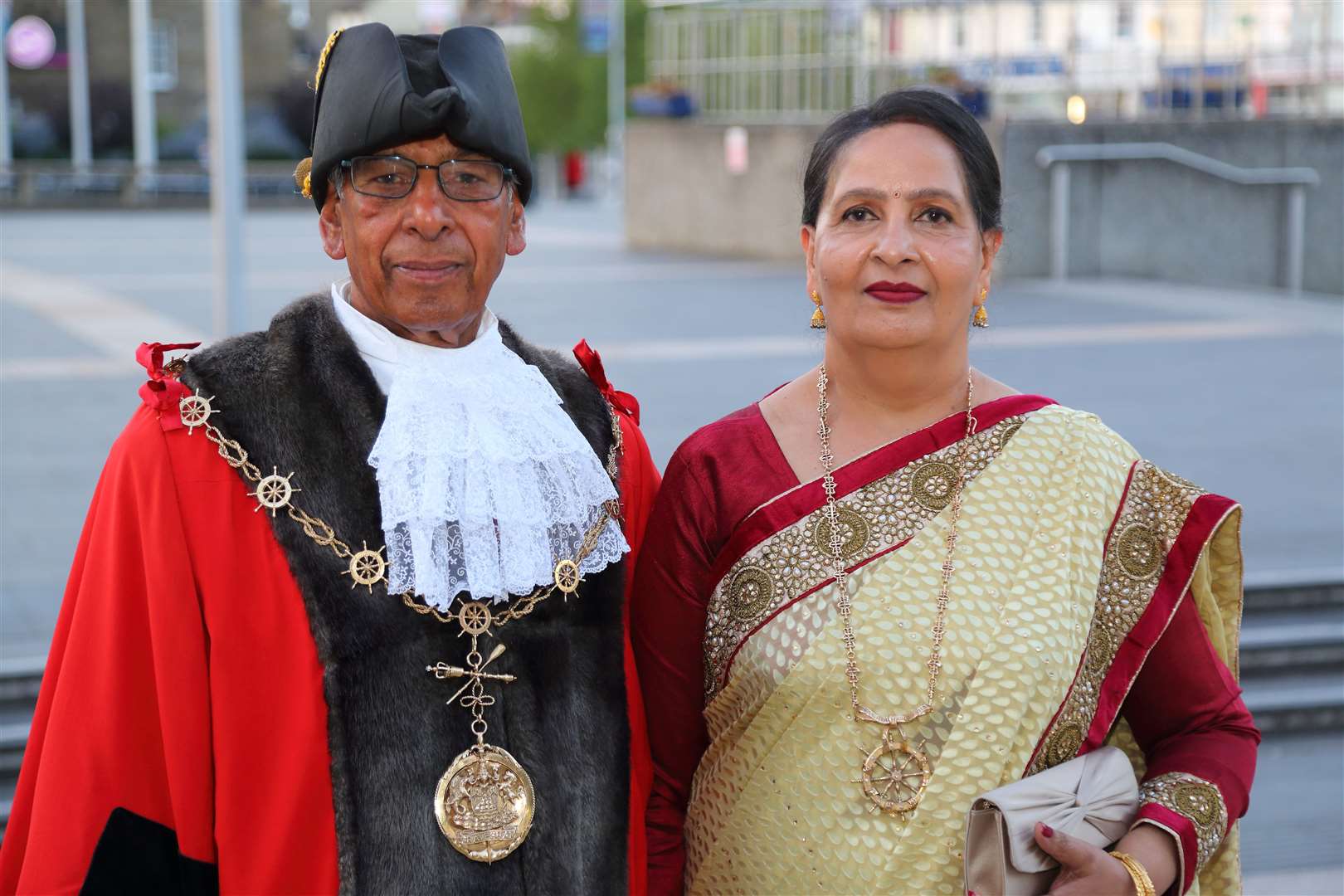 The mayor of Gravesham, Gurdip Ram Bungar, and mayoress Nanjo Kaur Bungar (10514621)