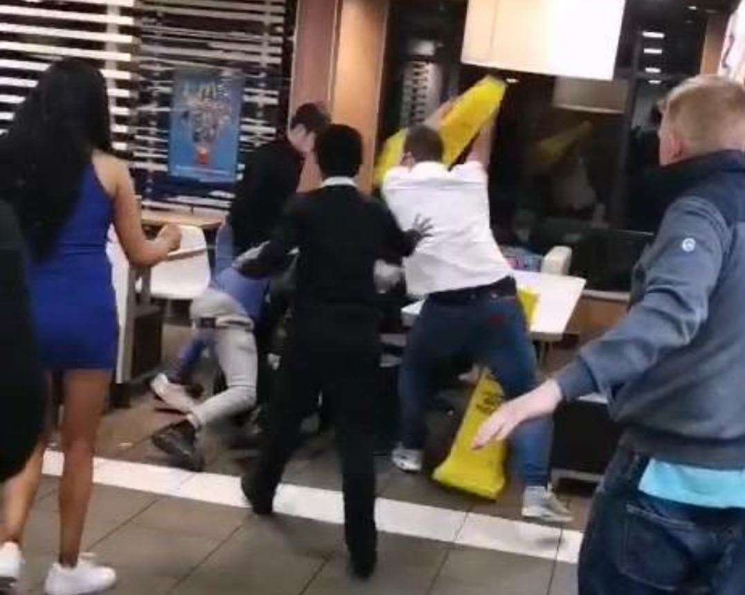 The scene in McDonald's, Strood