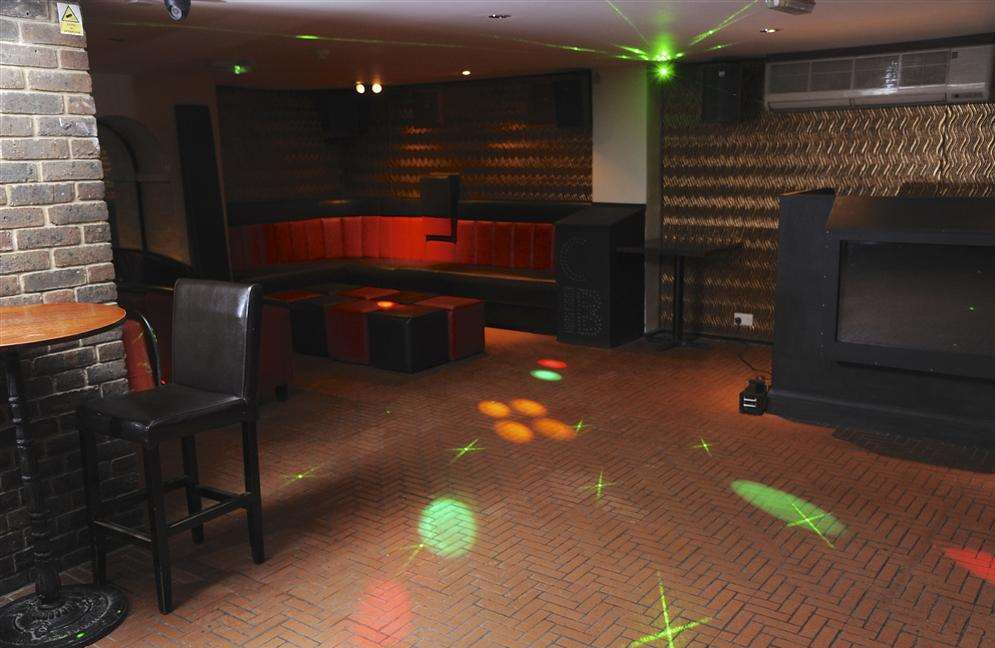 The refitted basement in Charlotte's Bar, Rochester High Street
