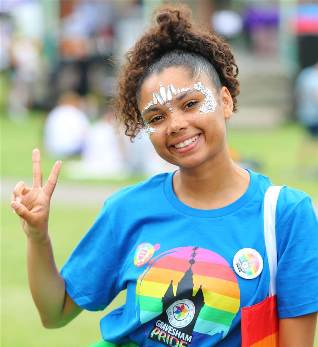A reveller at Gravesham Pride held at the Fort Gardens. Photo: Cohesion Plus