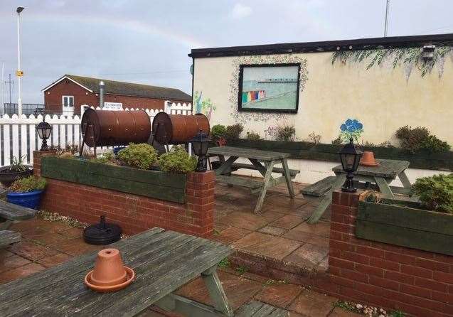 In better weather there is an outside area which makes a great spot for a BBQ