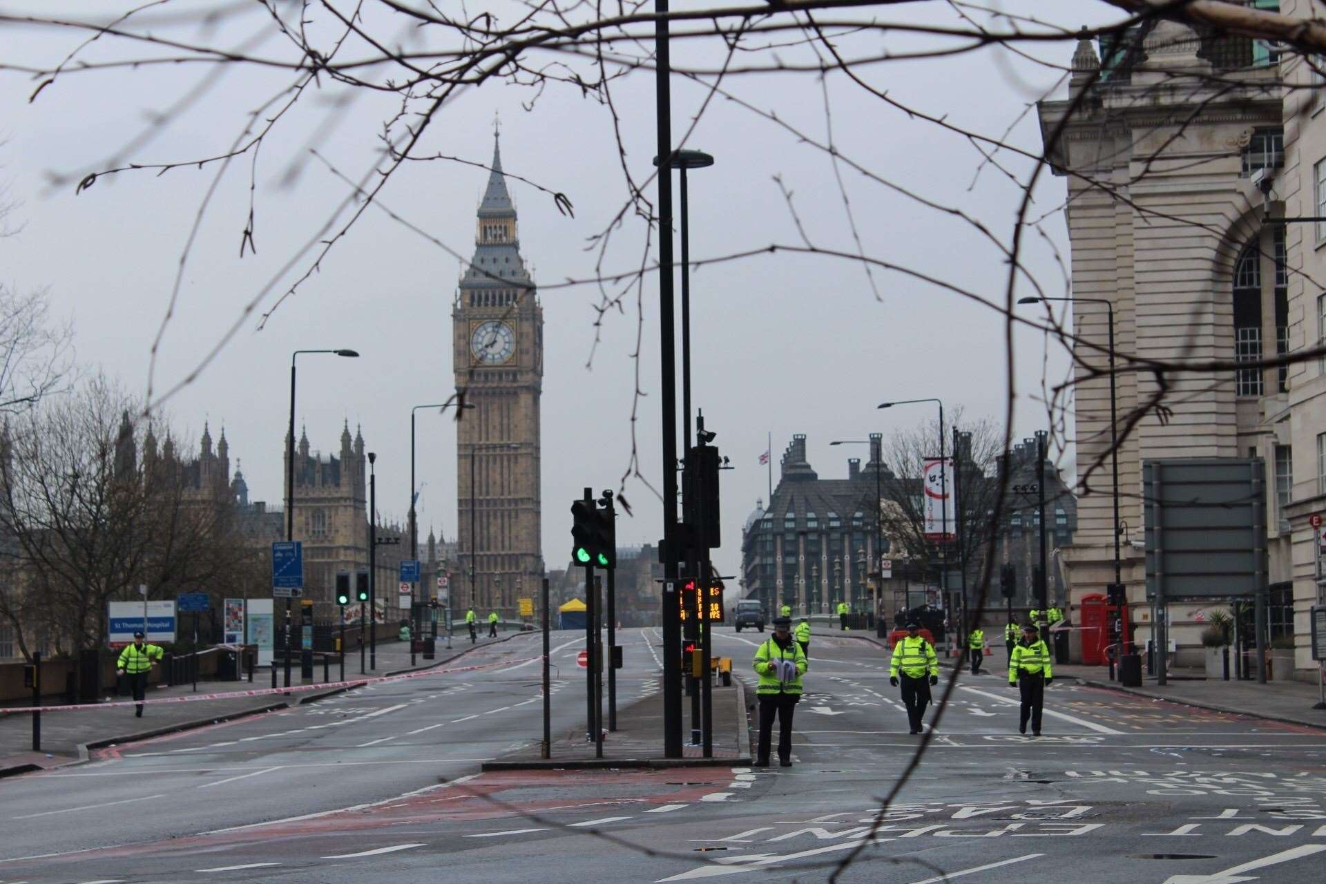 The aftermath of the Westminster terror attack, March 2017. Picture: Ollie Cole