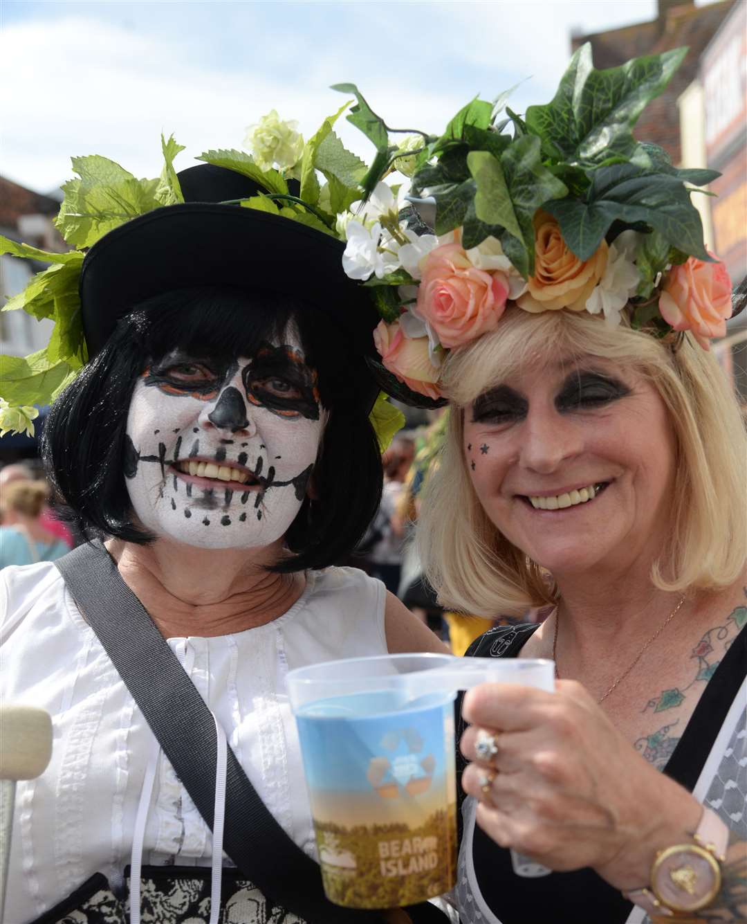 Jo Carder and Christine Stephens of Drum Skullz at the Faversham Hop Festival Picture: Chris Davey