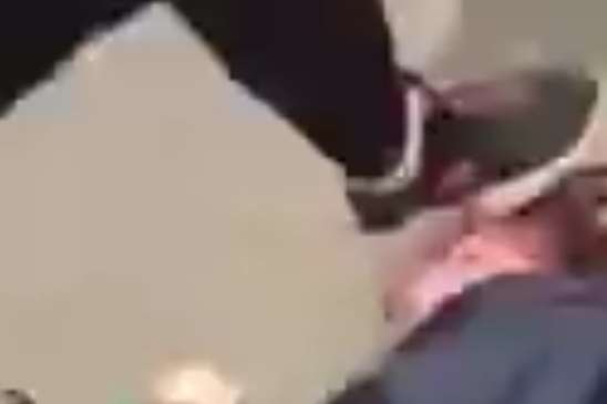 In the video a girl is seen apparently getting her head stamped on and kicked
