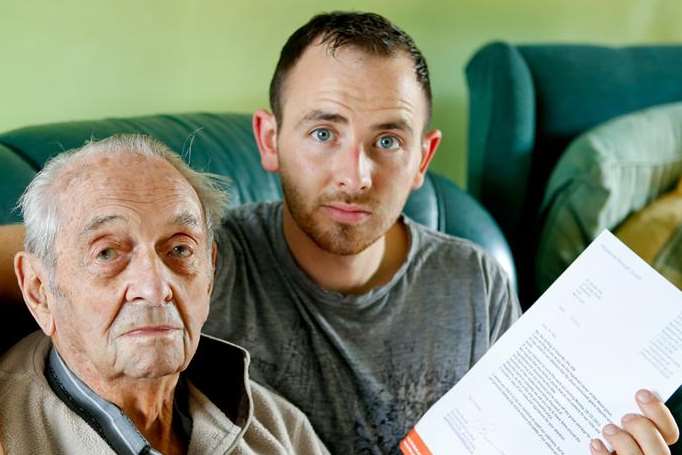 Harvey Chapman and 99-year-old grandad Gerald Hills