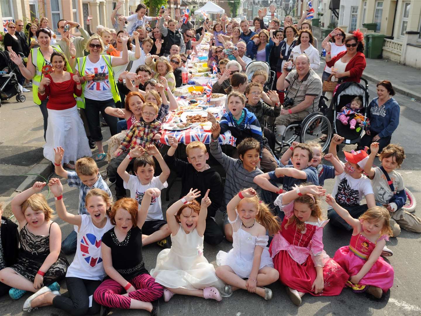 Residents in Linden Crescent, Folkestone hold a street party