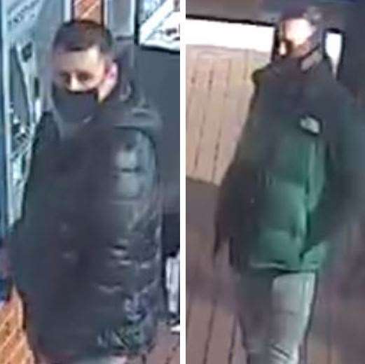 CCTV images of two men the police would like to interview