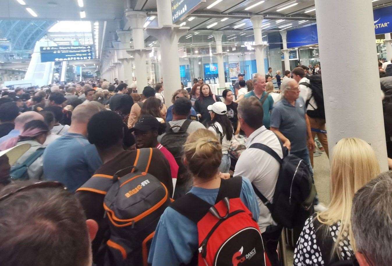 Problems at Ashford International are having a knock on effect to Eurostar travellers. Picture: @SofieDeSm