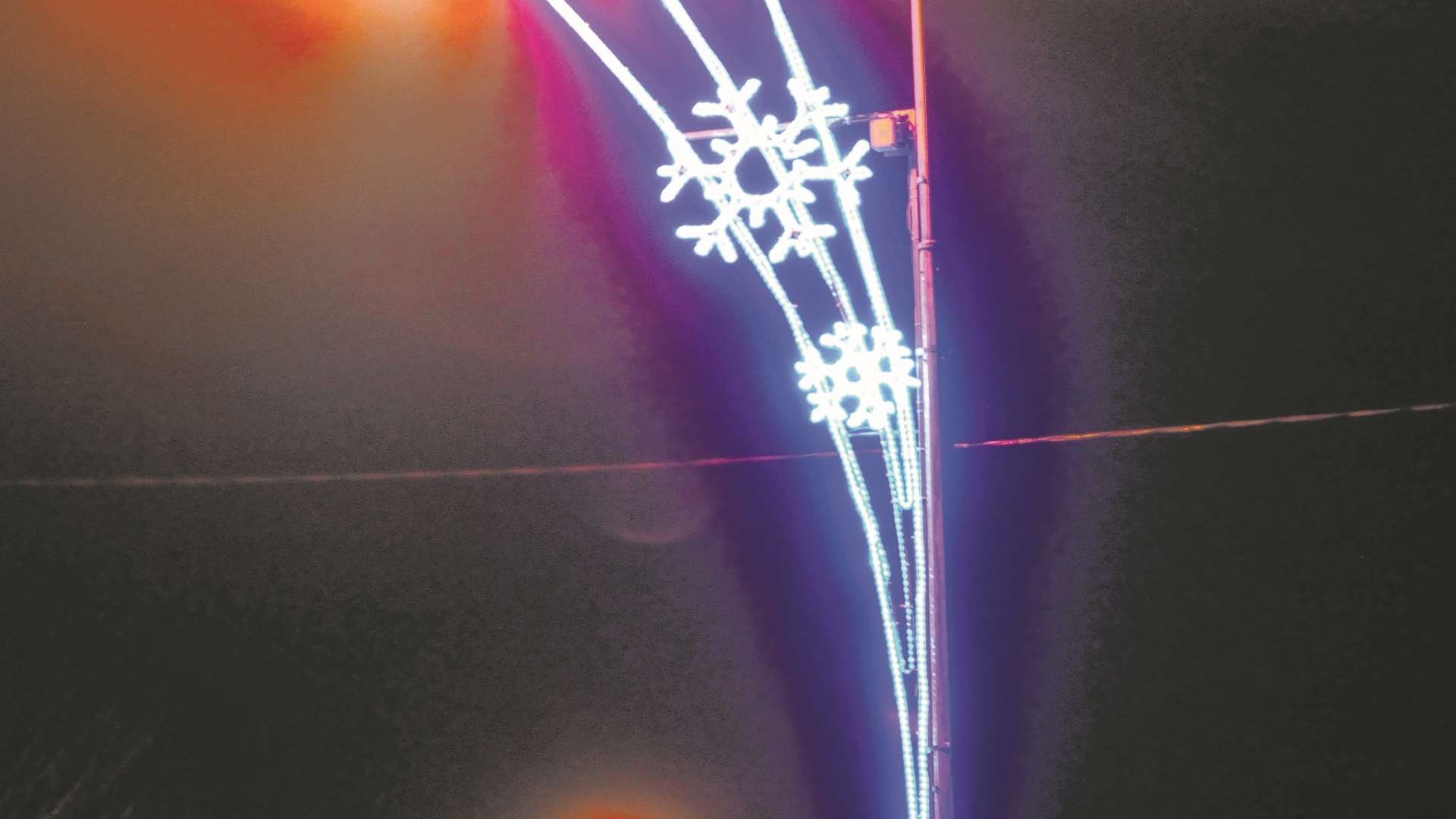 Festive lights in Leysdown Road.
