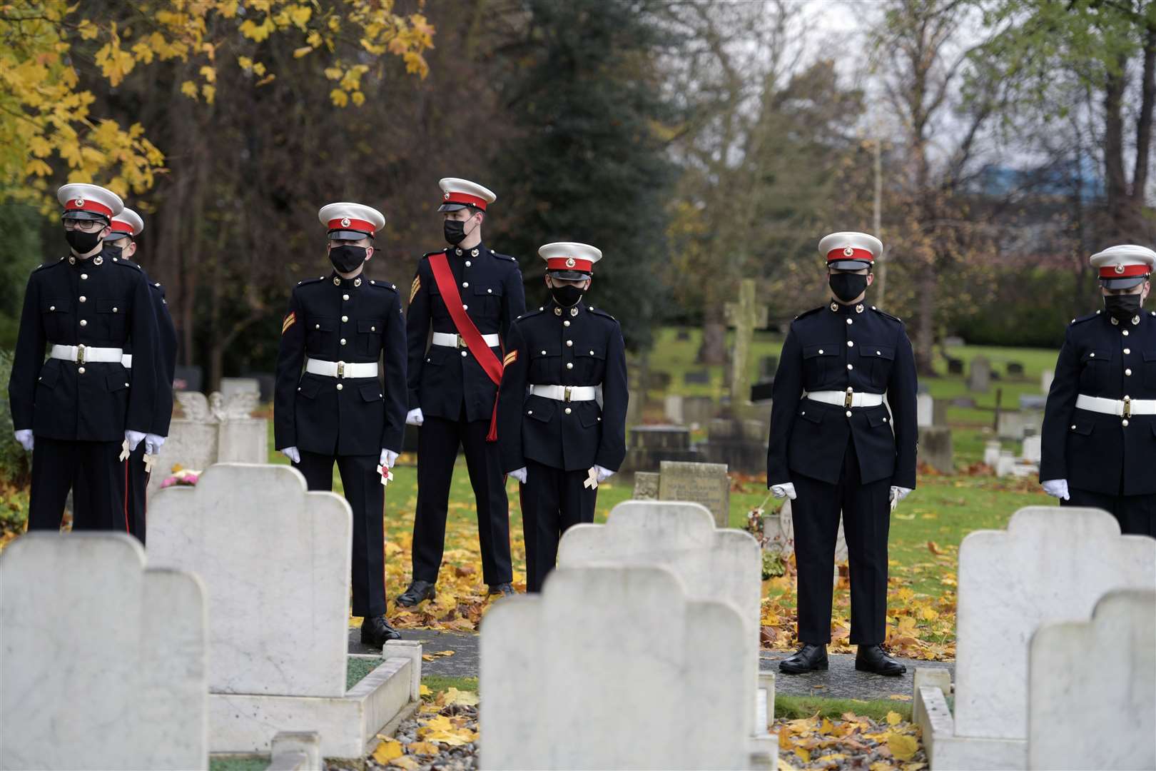 70th anniversary of Dock Road tragedy when 24 marine cadets lost their lives in a bus crash recognised in service at Woodlands Cemetery in Gillingham. Picture: Barry Goodwin