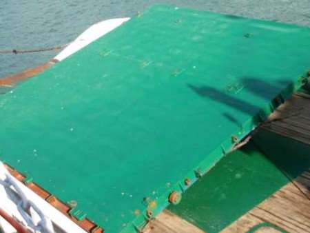 The massive hatch found floating in the Dover Strait